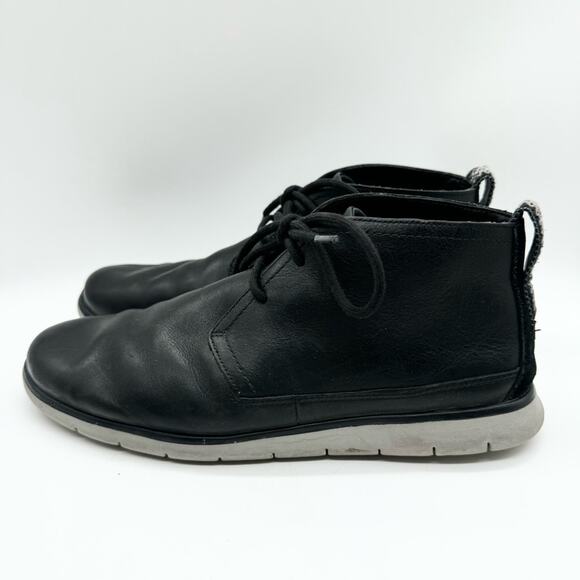 UGG Men\'s Freamon Grain Leather Desert Boots Black Size 9.5 Office Preppy Casual main image 12